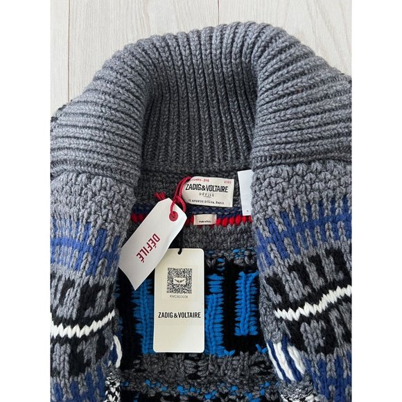 $958 Zadig & Voltaire Erra Wo Love Now Knit Cardigan ( M ) - Picture 4 of 5